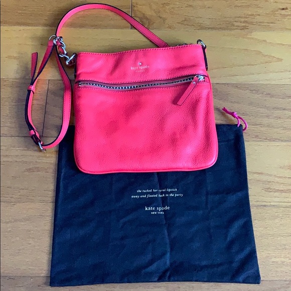 Kate Spade cobble leather coral bag - Picture 2 of 8
